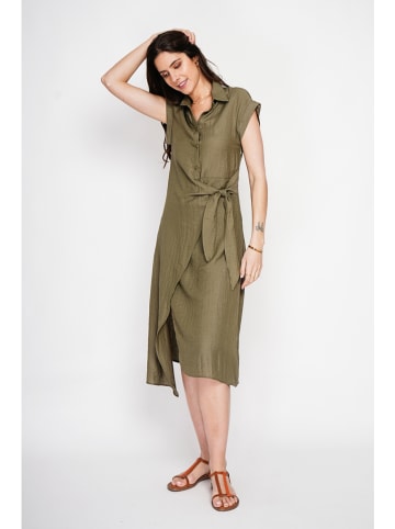 Le Jardin du Lin Sukienka w kolorze khaki