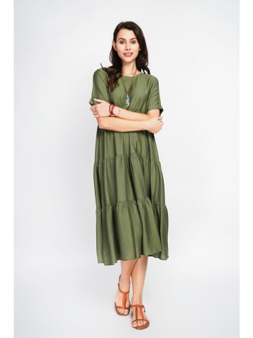 Le Jardin du Lin Sukienka w kolorze khaki