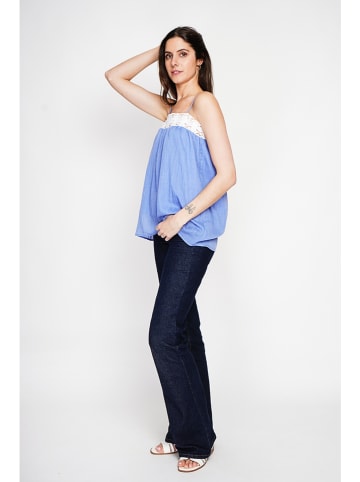 Le Jardin du Lin Leinen-Top in Hellblau