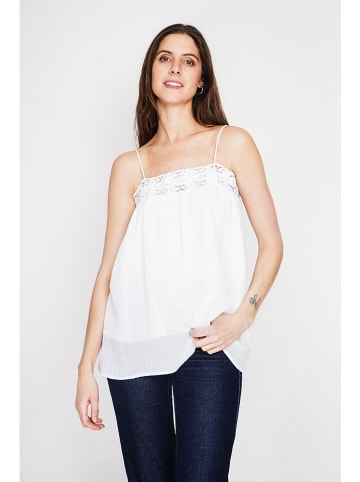 Le Jardin du Lin Leinen-Top in Weiß