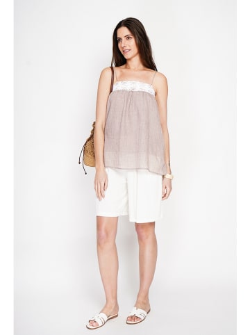 Le Jardin du Lin Linnen top beige