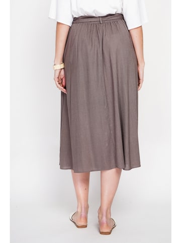 Le Jardin du Lin Lniana spódnica w kolorze brązowym