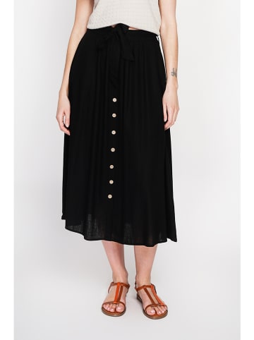 Le Jardin du Lin Lniana spódnica w kolorze czarnym