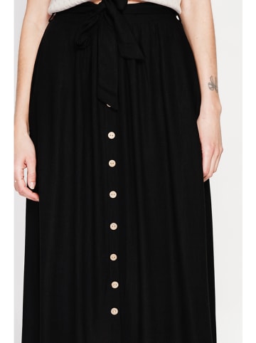 Le Jardin du Lin Lniana spódnica w kolorze czarnym