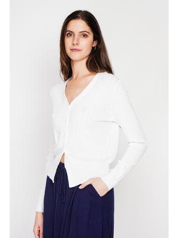 Le Jardin du Lin Cardigan in Weiß