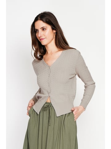 Le Jardin du Lin Cardigan in Taupe