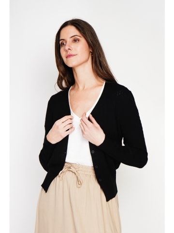 Le Jardin du Lin Cardigan in Schwarz