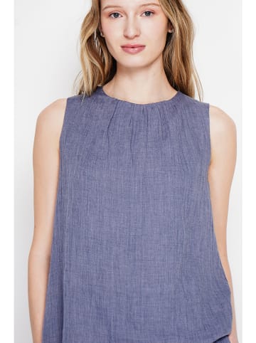 Le Jardin du Lin Leinen-Top in Blau