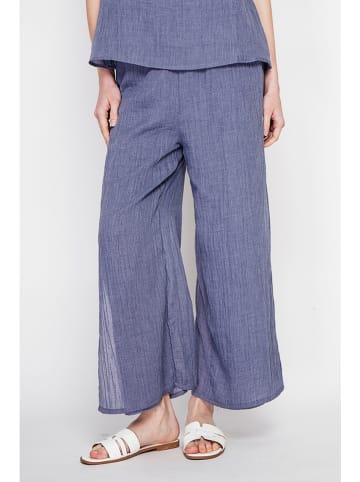 Le Jardin du Lin Leinen-Culotte in Blau
