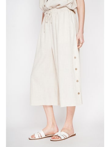 Le Jardin du Lin Lniane kuloty w kolorze kremowym