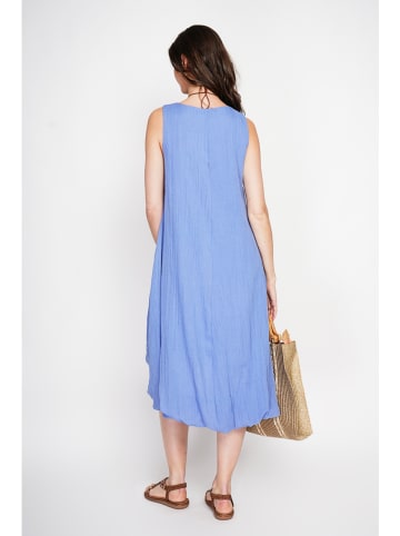 Le Jardin du Lin Leinen-Kleid in Hellblau