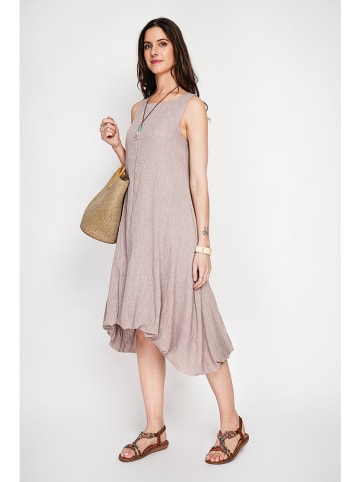 Le Jardin du Lin Leinen-Kleid in Creme