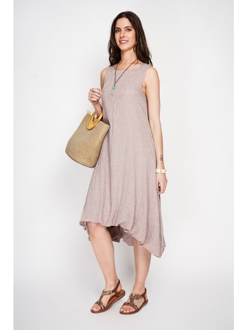 Le Jardin du Lin Leinen-Kleid in Creme