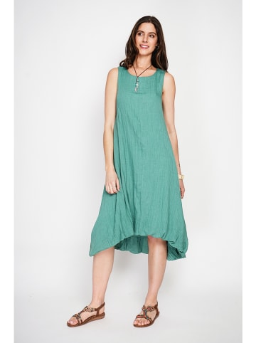 Le Jardin du Lin Leinen-Kleid in Türkis