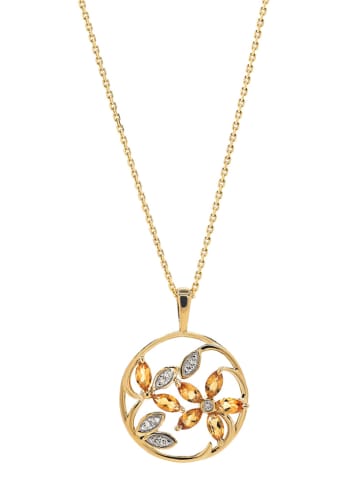ATELIER DU DIAMANT Gold-Anhänger "Sunny Garden" mit Diamanten und Edelsteinen