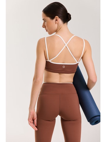 Onamaste Biustonosz sportowy "Yska" w kolorze jasnobrązowym