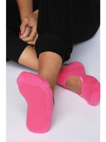 Onamaste 3er-Set: Yoga-Socken in Grau/ Pink/ Schwarz