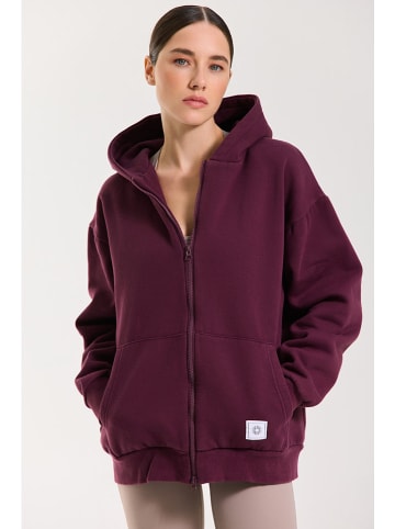 Onamaste Sweatjacke "Capuche" in Bordeaux