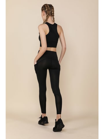 Onamaste Legginsy sportowe w kolorze czarnym