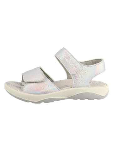 Lurchi Skórzane sandały "Fredi" w kolorze srebrnym