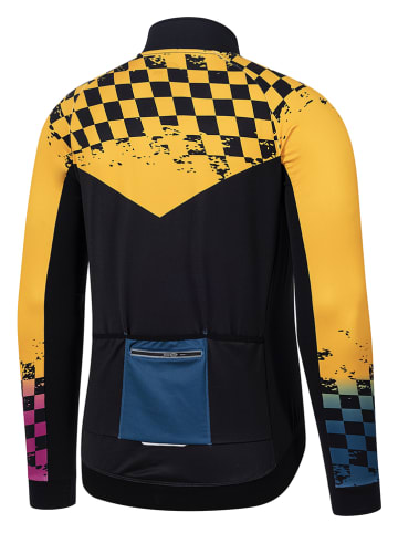 Protective Koszulka kolarska "Lucky Number" w kolorze żółto-niebiesko-czarnym