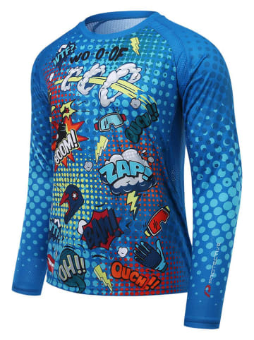 Protective Fahrradshirt "Boom" in Blau/ Bunt