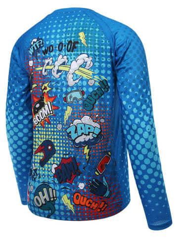 Protective Fahrradshirt "Boom" in Blau/ Bunt