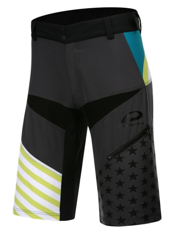 Protective Fahrradshorts "Meteor" in Anthrazit/ Blau/ Grün