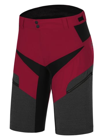 Protective Szorty kolarskie "Life is Wild" w kolorze bordowo-czarnym