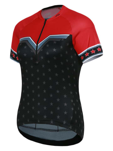 Protective Fahrradtrikot "Sweet Jane" in Schwarz/ Rot