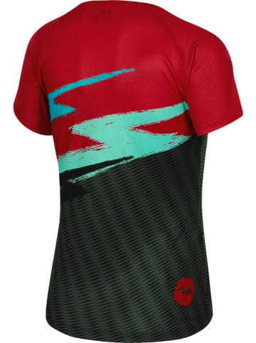 Protective Fietsshirt "P-On" rood/donkergroen