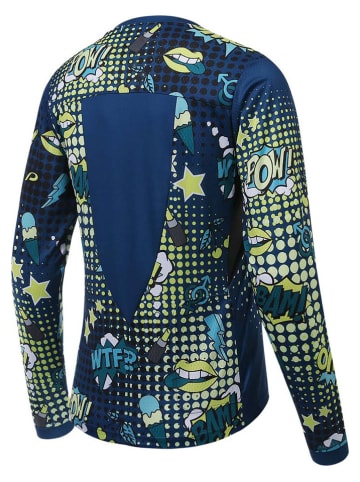 Protective Fietsshirt "Bang" blauw/groen