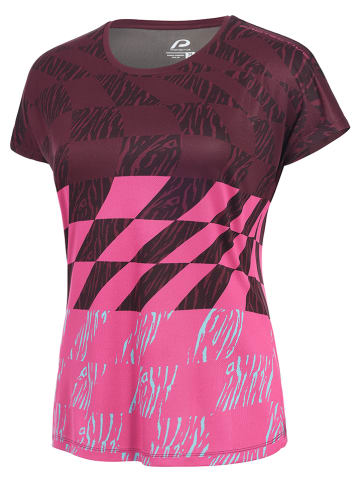 Protective Fahrradshirt "Jazzy Bells" in Bordeaux/ Pink