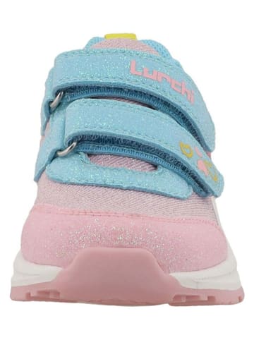 Lurchi Sneakersy "Ali" w kolorze turkusowo-jasnoróżowym