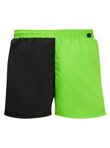 Retour Badeshorts "Renzo" in Grün/ Schwarz
