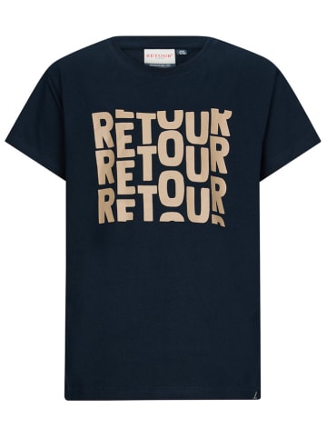 Retour Shirt "Gidion" donkerblauw