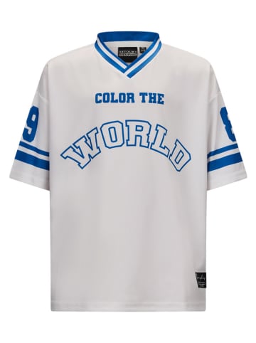 Retour Shirt blauw/wit