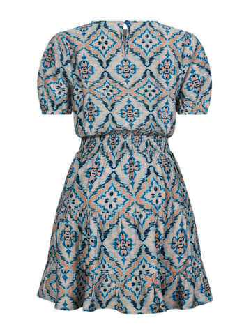 Retour Jurk "Vicky" blauw/lichtroze