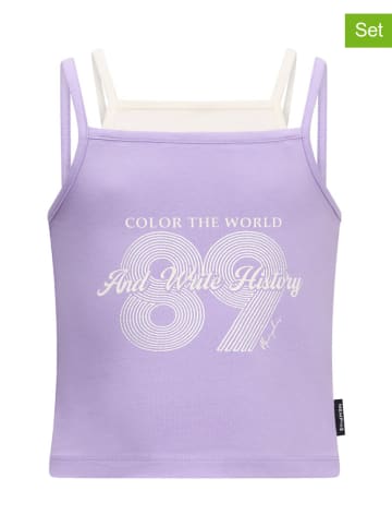 Retour Topy (2 szt.) w kolorze fioletowo-kremowym