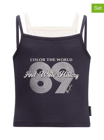 Retour Topy (2 szt.) w kolorze kremowo-antracytowym