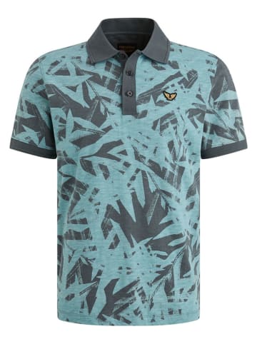 PME Legend Poloshirt antraciet/turquoise