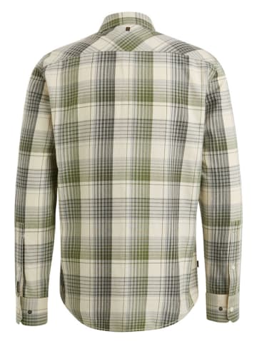 PME Legend Koszula - Regular fit - w kolorze oliwkowo-kremowym