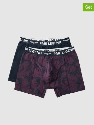 PME Legend 2er-Set: Boxershorts in Dunkelblau/ Lila