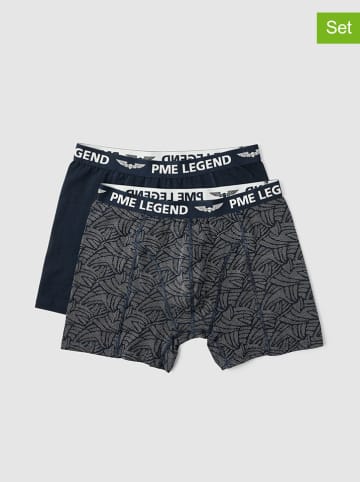 PME Legend 2-delige set: boxershorts donkerblauw/grijs
