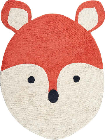 The Wild Hug Dywan bawełniany "Fox" w kolorze kremowo-pomarańczowym - 120 x 80 cm