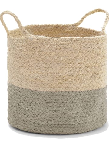 The Wild Hug Aufbewahrungskorb in Beige/ Grau - (H)30 x Ø 30 cm