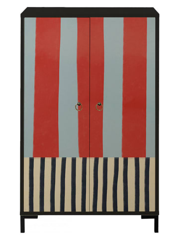 little nice things Highboard ''Collage'' in Schwarz/ Bunt - (B)75 x (H)123 x (T)45 cm