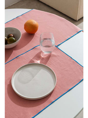 Really Nice Things 2er-Set: Tischläufer "Contrast Edge" in Rosa - (L)130 x (B)41 cm