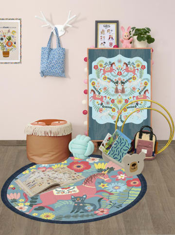 Really Nice Things Kurzflor-Teppich ''Fairy Tale'' in Bunt - Ø 120 cm
