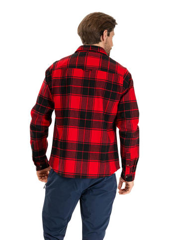 Bergans Koszula flanelowa "Nordmarka" - Relaxed fit - w kolorze czerwono-czarnym